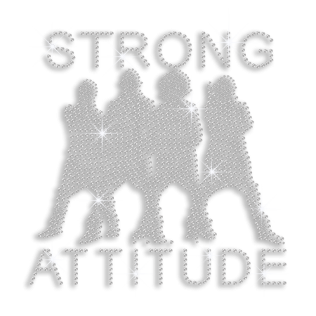 Crystal Hip-hop Strong Attitude Iron on Rhinestone Transfer
