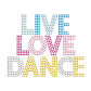 Bling Live Love Dance Rhinestone Hot Fix Transfer