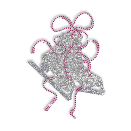 Custom Shinning Rhinestone Figure Skate Iron on Transfer Design for Clothes