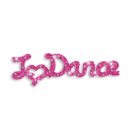 Hot I Love Dance Customized Hotfix Rhinestone Pattern