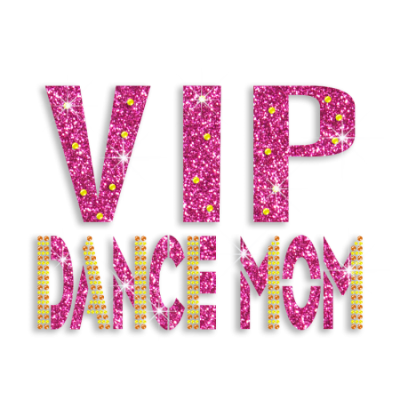 Beautiful VIP Dance Mom Rhinestone Hot-fix Motif Custom for T-shirt 