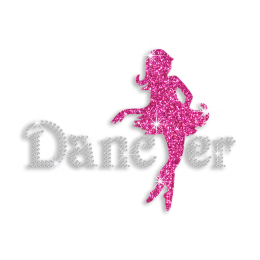  Romantic Dancer Customized Neon Rhinestud Hotfix Transfer for clothes