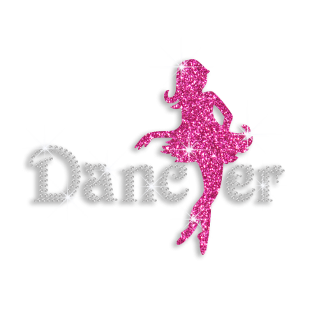  Romantic Dancer Customized Neon Rhinestud Hotfix Transfer for clothes