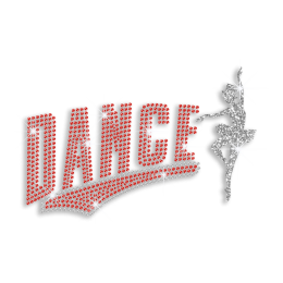 Pretty Ballet Dance Movement Iron-on Glitter Rhinestone Transfer