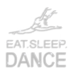 Crystal Eat Sleep Dance Iron on Rhinestone Transfer