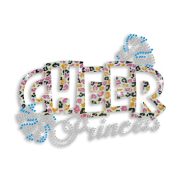 Colorful Cheer Princess Iron-on Glitter Rhinestone Transfer