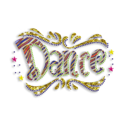 Pretty Dance Celebration Hotfix Glitter Nailhead Rhinestone Transfer