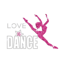 Love Dance Hotfix Rhinestone Transfer