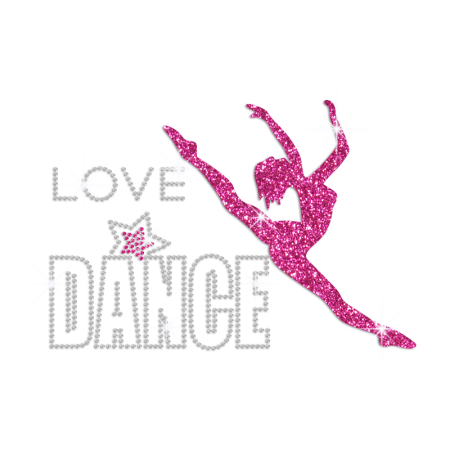 Love Dance Hotfix Rhinestone Transfer