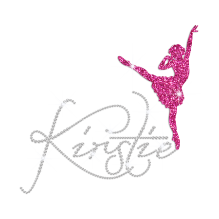 Bling Kirstie Dance Iron-on Rhinestone Transfer