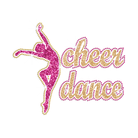 Cheer Dance Hotfix Glitter Rhinestone Transfer