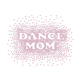 Pink Rhinestone Dance Mom Iron on Transfer