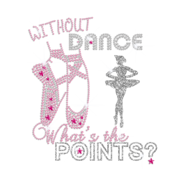 Bling Dance Spirit Iron-on Rhinestone Glitter Transfer Motif