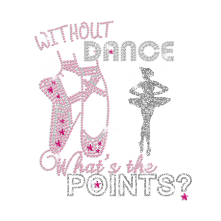 Bling Dance Spirit Iron-on Rhinestone Glitter Transfer Motif