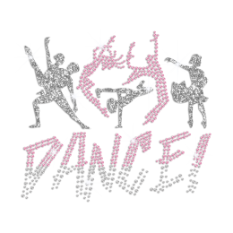 Professional Dancers Iron-on Rhinestud Glitter Transfer