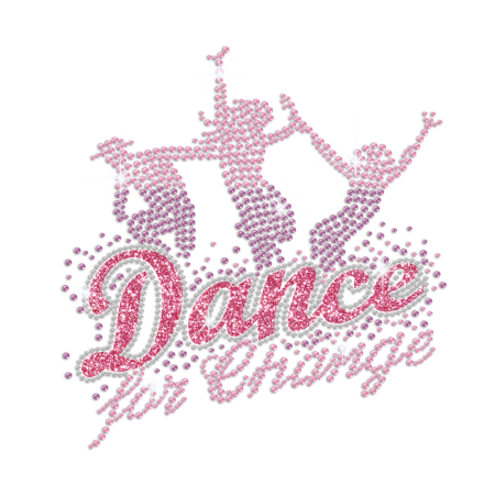 Sparkling Dance for Change Iron-on Rhinestud Glitter Transfer