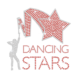 I am the Dancing Star Fashionable Custom Iron on Crystal Motif 