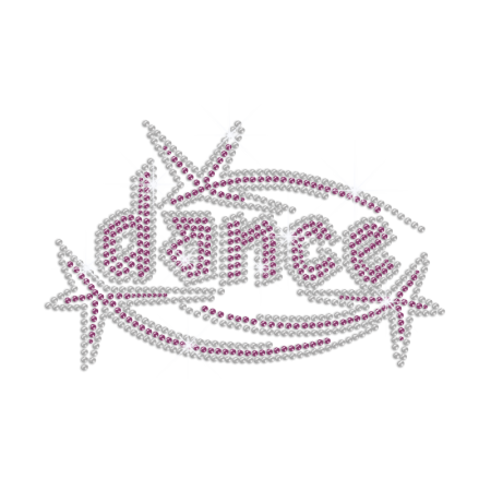 Bling Dance Iron on Rhinestone Transfer Decal