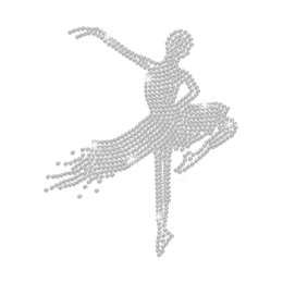 Crystal Ballet Iron on Rhinestone Transfer Motif