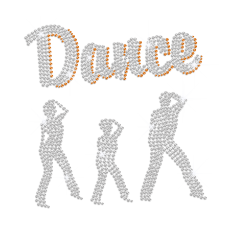 Crystal Dance Iron on Rhinestone Transfer Motif