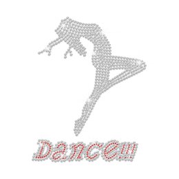 Dance to Stretch Yourself out Iron on Rhinestone Transfer Decal