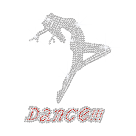Dance to Stretch Yourself out Iron on Rhinestone Transfer Decal