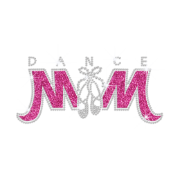 Glittering Dance Mom Iron on Rhinestone Transfer Decal