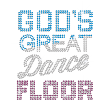 Bling God S Great Dance Floor Rhinestone Iron On Cstown