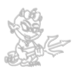 Cute Devil Girl Hot fix Rhinestone Transfers Wholesale