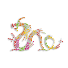 Splendid Custom Dragon Customized Ironon Rhinestone Motif