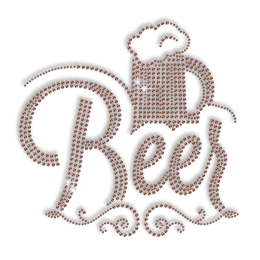 Beer Iron Rhinestone Transfer for Clothes