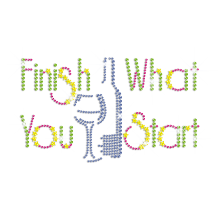 Get Fun and Drunk Iron on Rhinestone Transfer