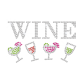 Wholesale Wine Iron on Rhinestone Transfer