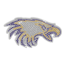 Sparkling Eagle Head Rhinestone Iron on Transfer Design for Clothes