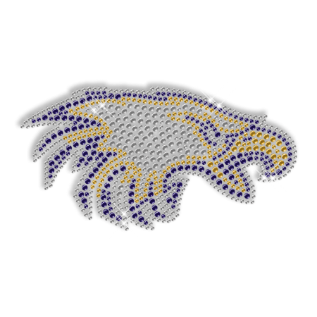 Sparkling Eagle Head Rhinestone Iron on Transfer Design for Clothes