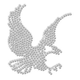 Shining Rhinestone Flying Eagle Iron on Transfer Motif for Clothes