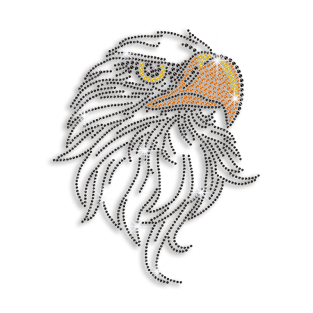 Beautiful Eagle Hot-fix Rhinestone Motif Custom for T-shirt 