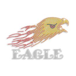 Handsome Eagle Bling Iron-on Rhinestone Transfer