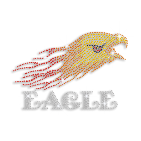 Handsome Eagle Bling Iron-on Rhinestone Transfer