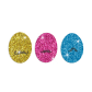 Glittering Mr. Easter Egg with Beard Iron on Rhinestone Transfer Decal