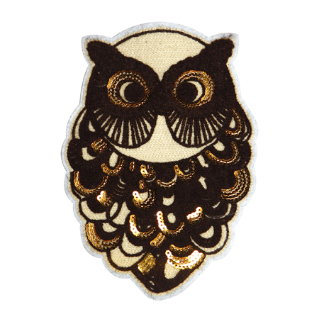 Owl Sequined Embroidery Patches for Cloth
