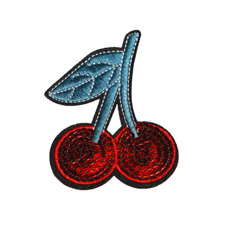 Small Cherry Embroidered Patches for Sale