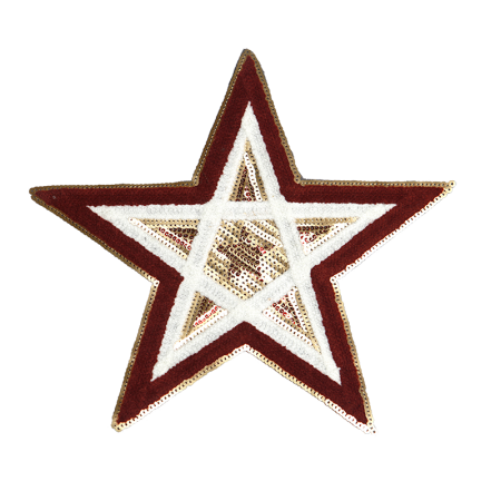 Design Star Embroidered Patch for Fabric