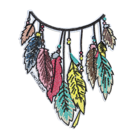 Beautiful Hung Leaves Logo Patch for Blouses