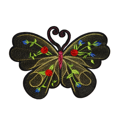 Decorative Butterfly Embroidered Logo Patch for Light Cloth