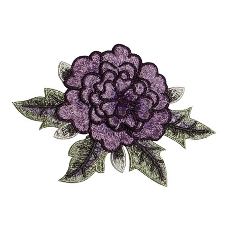 Small Purple Flower Embroider Patch for Simple Fashion
