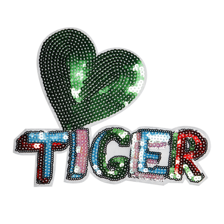 Tiger Fashion Sequined Patch for Dark Hats