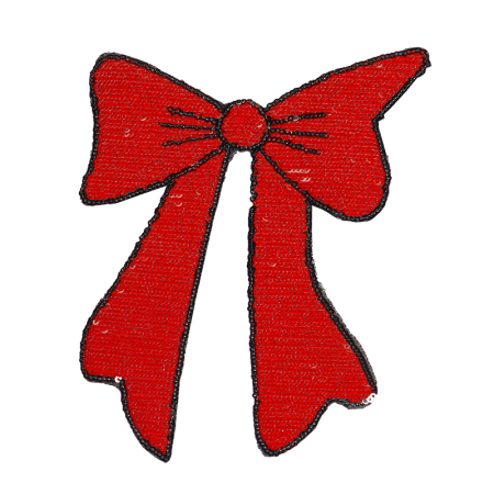 Bulk Red Bowknot Sequin Logo for Customization