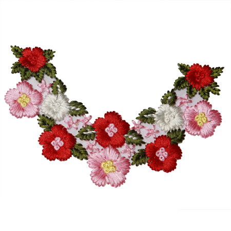Vintage Flowers Embroidery Patches for Female Costume