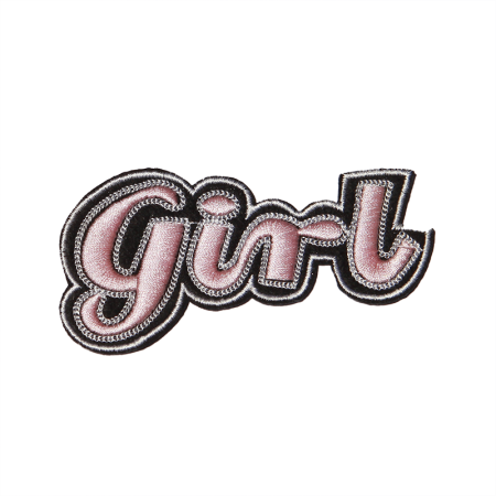Pink Girl Embroidery Logo for Fashion